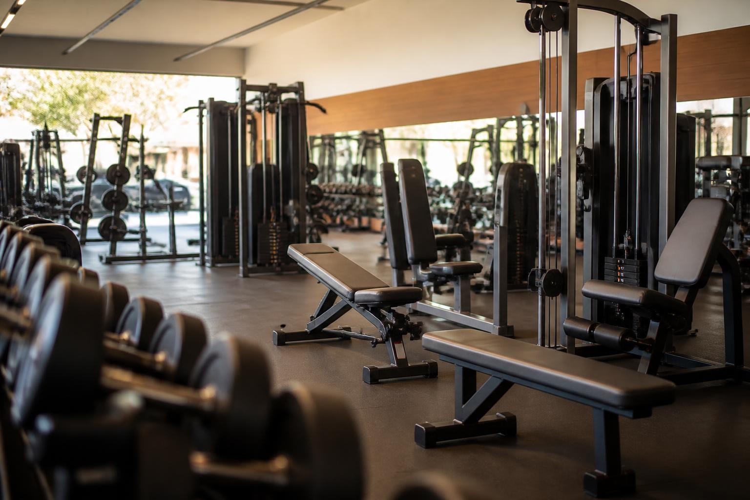 Post de academia criado pelo AutoPubli com o espaço de treino em destaque