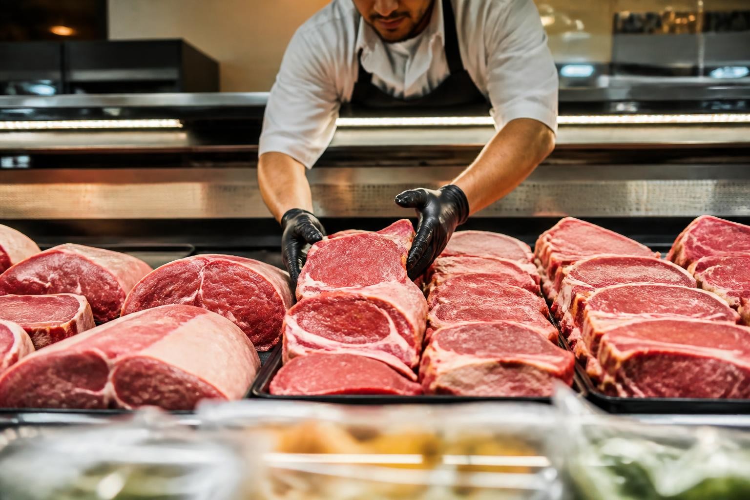 Post de açougue criado pelo AutoPubli com corte de carne e preço