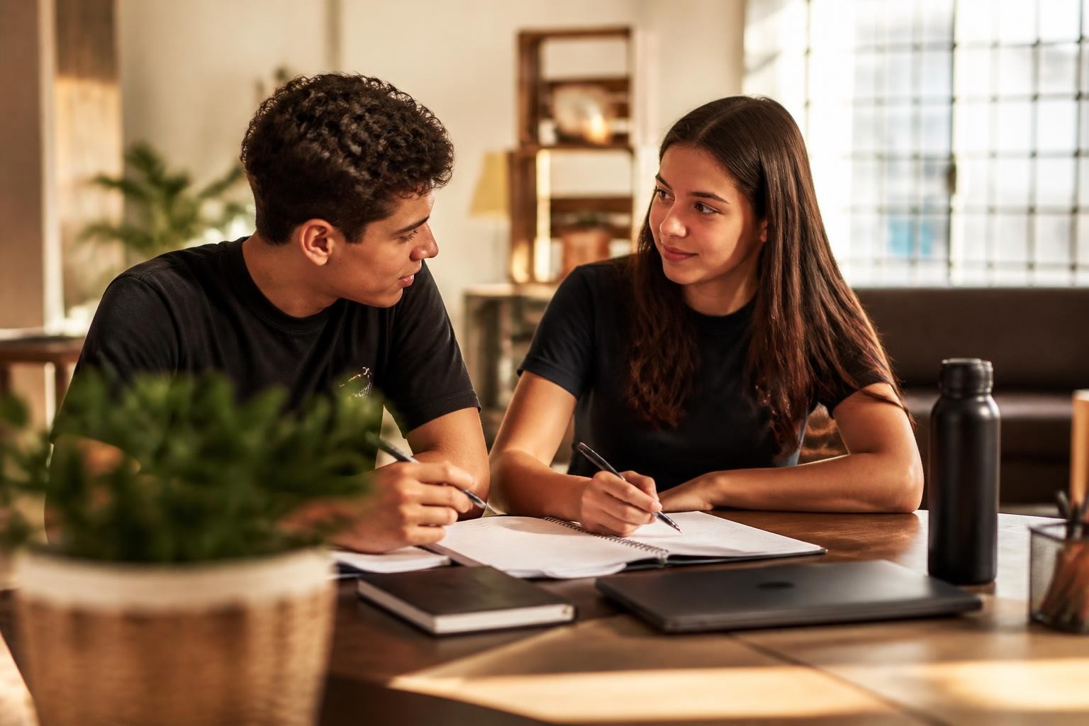 Voluntários da mídia de uma igreja organizando a programação