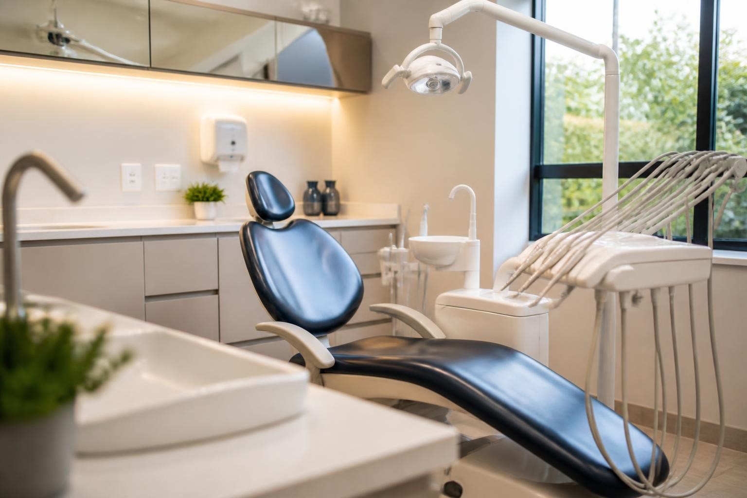 Post de consultório odontológico criado pelo AutoPubli, com estética limpa